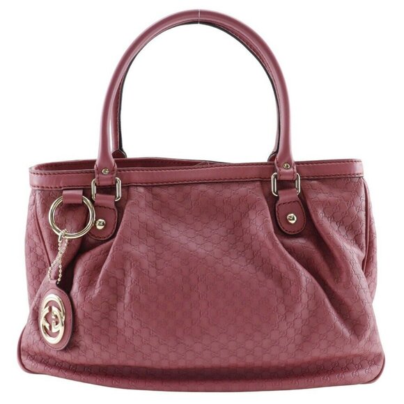 GUCCI Sukey Tote Bag 296835 Micro Gucci Shima Micro Guccisima pink Sima le...